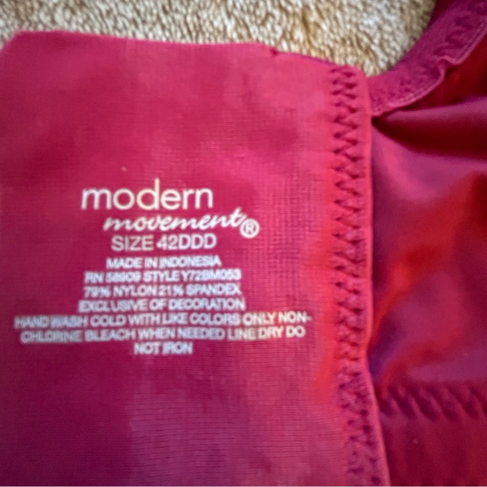 Modern Movement deep pink underwire brassiere bra Size 42DDD - Picture 4 of 7